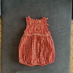 WSU plaid romper